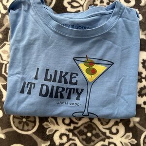 Life is Good Blue Graphic T-Shirt